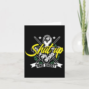 Tarjeta Cállate Y Dispara El Divertido Regalo Billiard Sno
