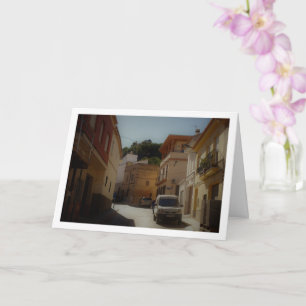 Tarjeta Calle antigua española en la ciudad de Lliria, Val