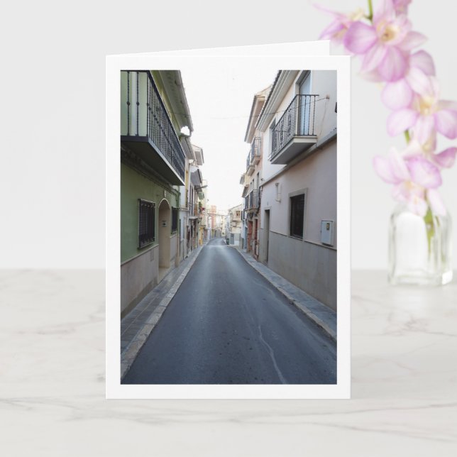 Tarjeta Calle clásica de Lliria, Valencia, Español (Orquídea)
