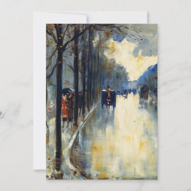 Tarjeta Calle de Berlín a fines de otoño, (Anverso)