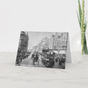 Tarjeta Calle de mercado, Manchester, c.1910