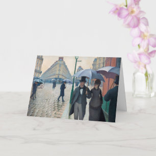 Tarjeta Calle de París; día lluvioso de Gustave Caillebot