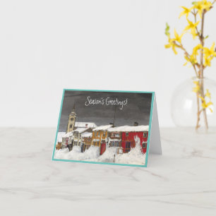 Tarjeta Calle de Røros en invierno (1903)