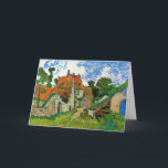 Tarjeta Calle del pueblo por Vincent van Gogh<br><div class="desc">Village Street de Vincent van Gogh es una pintura arquitectónica antigua de un post de arte fino que presenta una hilera de casas de campo en un carril rural de la ciudad de Auvers, Francia. Sobre el artista: Vincent Willem van Gogh fue un pintor impresionista de post cuyo trabajo fue...</div>