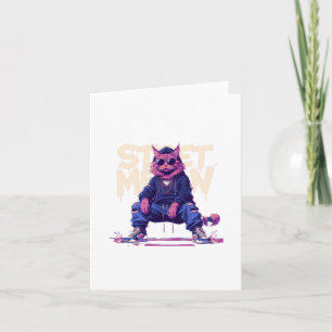 Tarjeta ¡Calle Meow! Pegatina