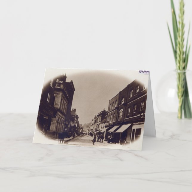 Tarjeta Calle principal de Godalming, Surrey, c.1900 (Anverso)