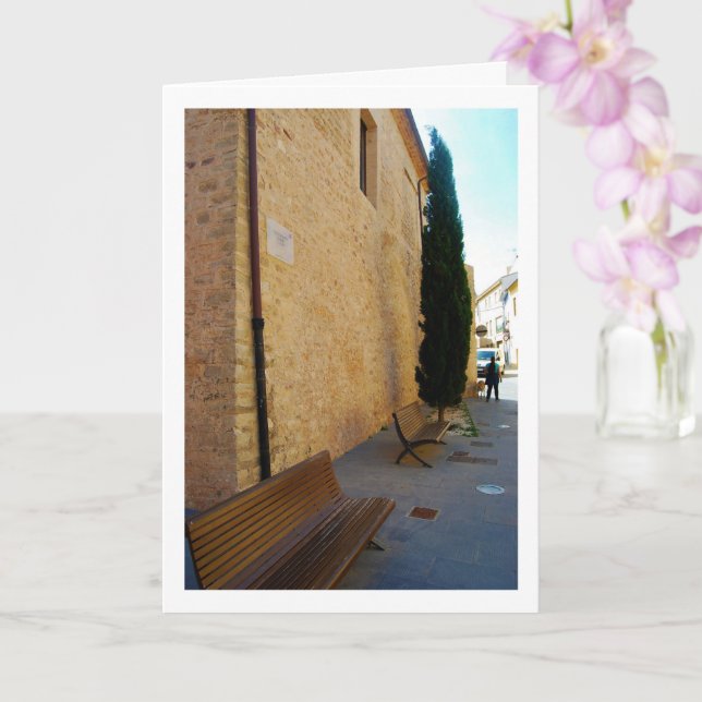 Tarjeta Calle Riba-roja de Túria, pueblo español (Orquídea)