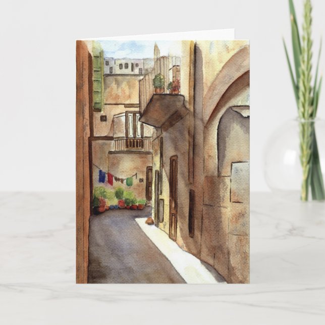 Tarjeta Calle Siciliana Notecard (Anverso)