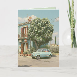 Tarjeta Calle Veraniega Italiana Vintage