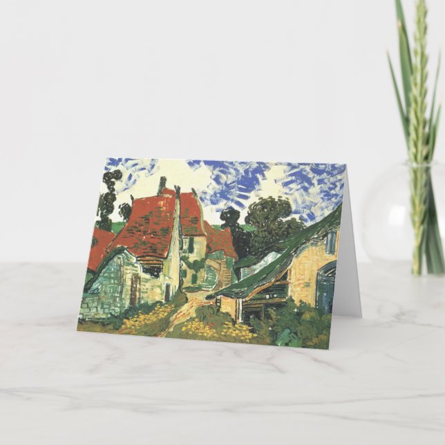 Tarjeta Calle Village en Auvers por Vincent van Gogh (Anverso)