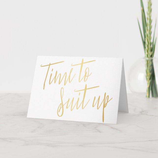 Tarjeta Calligraphy Gold "Tiempo de adaptarse" (Anverso)