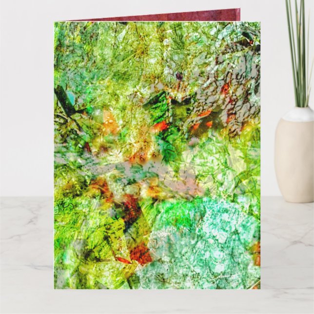 Tarjeta Calm yellow abstract Folded Greeting Card,Dazzling (Anverso)