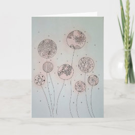 Tarjeta Calming Garden Spheres Mixed Media