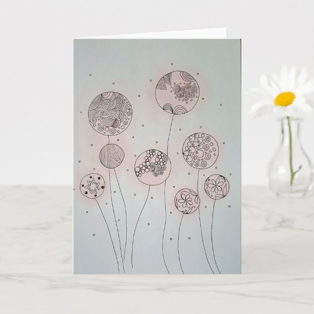 Tarjeta Calming Garden Spheres Mixed Media (Planta pequeña)