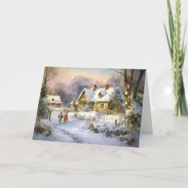 Tarjeta Calor de invierno en la granja
