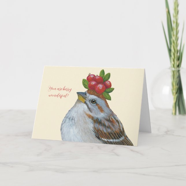 Tarjeta Calvin the American tree sparrow card (Anverso)