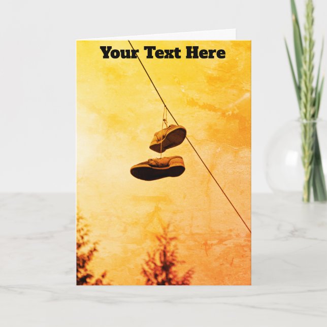 Tarjeta Calzado colgante personalizable (Anverso)