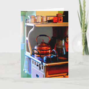 Tarjeta Calzado de té de cobre en Stove