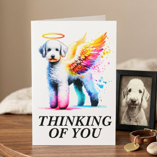 Tarjeta Cama de simpatía para Bedlington Terrier Ángel Per