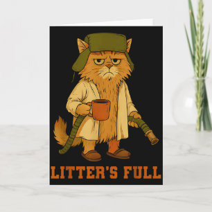 Tarjeta Camada Divertida de Gatos. Camiseta Divertida para