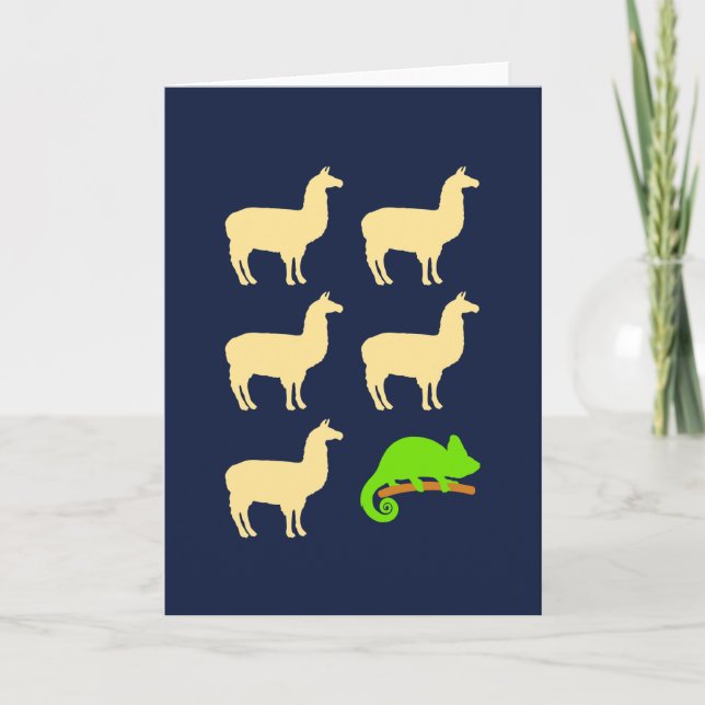 Tarjeta Camaleón de la llama de la llama de la llama de la (Anverso)