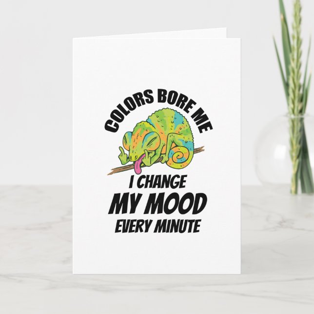 Tarjeta Camaleón - Los Colores Son Aburridos (Anverso)