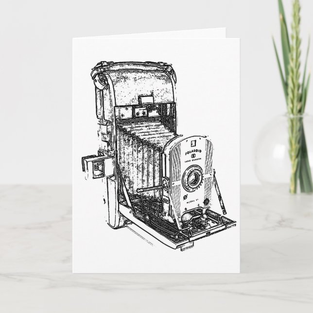 Tarjeta Cámara antigua vintage (Anverso)