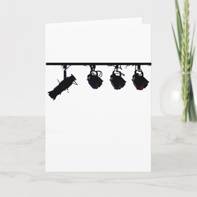 Tarjeta Cámara digital de siluetas de luz en el escenario  (Anverso)