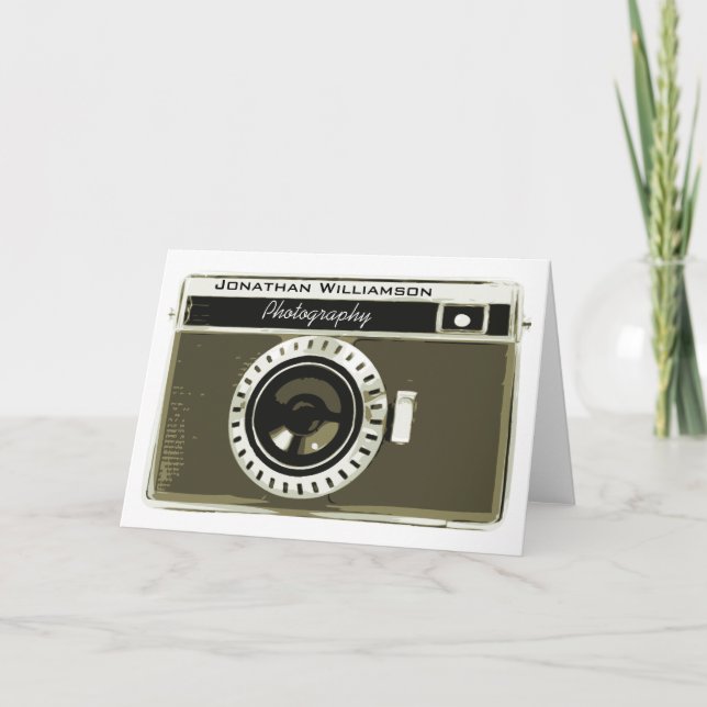 Tarjeta Cámara Gris clásica de fotografía (Anverso)