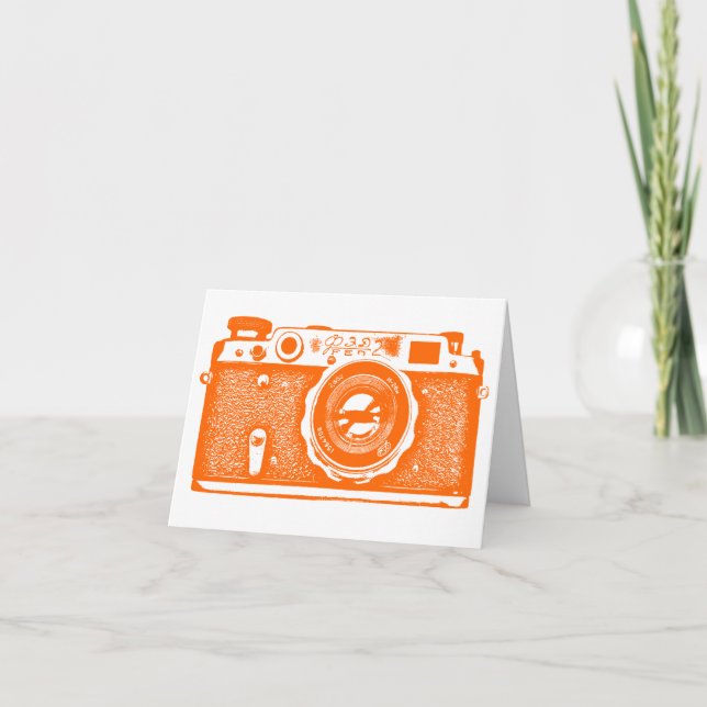 Tarjeta Cámara rusa soviética - Naranja (Anverso)