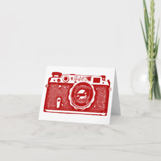 Tarjeta Cámara rusa soviética - rojo rubí