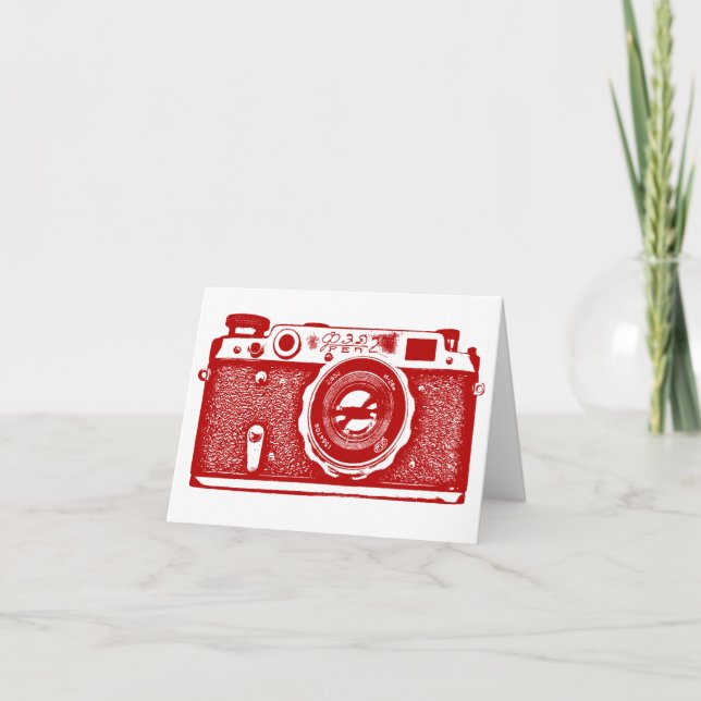 Tarjeta Cámara rusa soviética - rojo rubí (Anverso)
