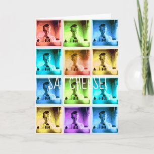 TARJETA CÁMARA VINTAGE COLORIDA CHICO DI CHEESE VINTAGE