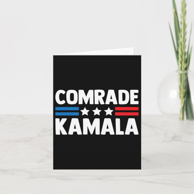 Tarjeta Camarada Kamala Anti Kamala Harris (Anverso)