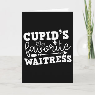 Tarjeta Camarera favorita del Cupido del Día de San Valent