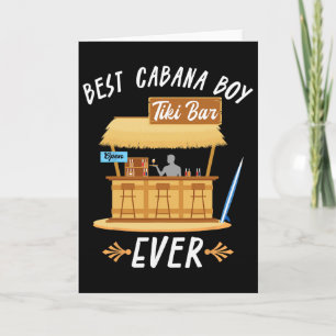 Tarjeta Camarero de Tiki R Beach Limbo Surfing de Cana Boy