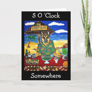 Tarjeta Camarero Pastor Alemán