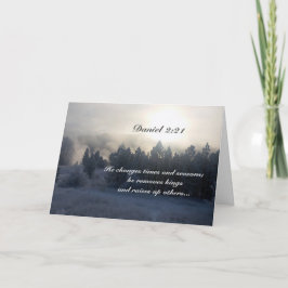 Tarjeta Cambia de época y estación, Daniel 2:21 Biblia