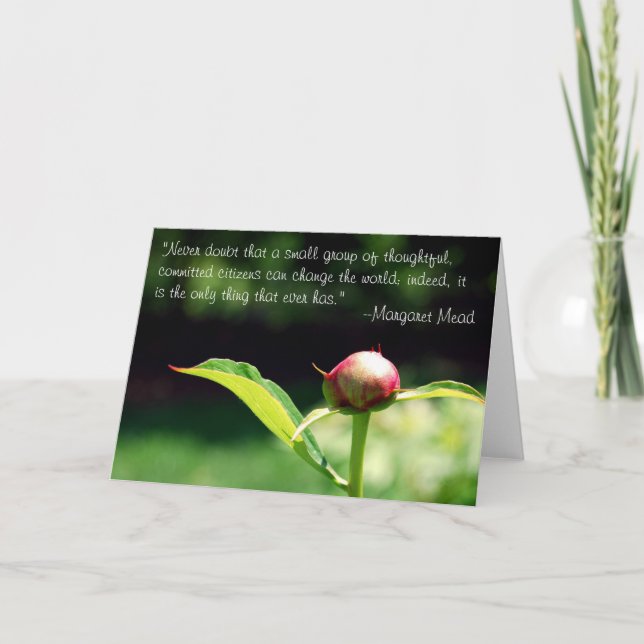 Tarjeta Cambiar el mundo (Anverso)