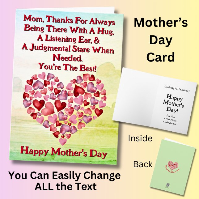 Tarjeta Cambiar Texto, Gracias Por Estar Siempre Allí, (Subido por el creador)