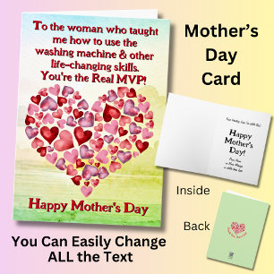 Tarjeta Cambiar texto, que me enseñó cómo usar la lavadora