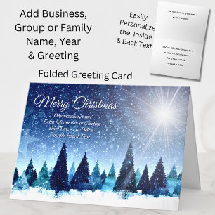 Tarjeta Cambiar TODO el texto, saludo de Navidad de la org