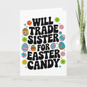 Tarjeta Cambiaré Hermana Por Caramelo Pascua Niño Hombre T