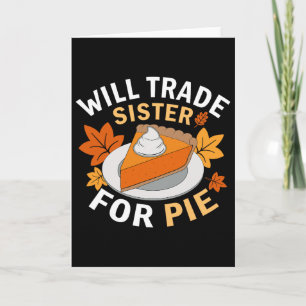 Tarjeta Cambiaré Hermana Por Tarta Divertida Familia Otoño