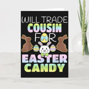 Tarjeta Cambiaré Primo Por Dulces De Pascua Niños Lindos 