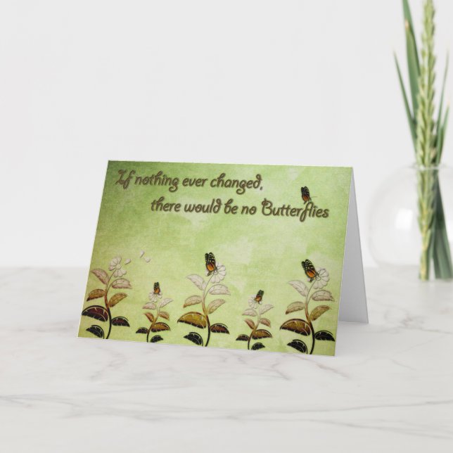 Tarjeta Cambie la cita de la mariposa (Anverso)