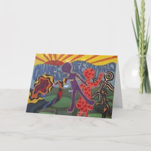 Tarjeta Cambie la vida de un niño (Anverso)