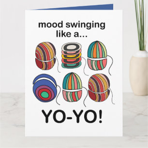 Tarjeta Cambios de humor de Yoyo como un Yo-Yo Divertido