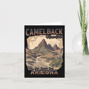 Tarjeta Camelback Mountain Echo Canyon Trail Arizona Hikin