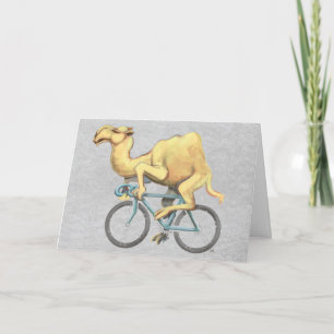 Tarjeta Camello en bicicleta